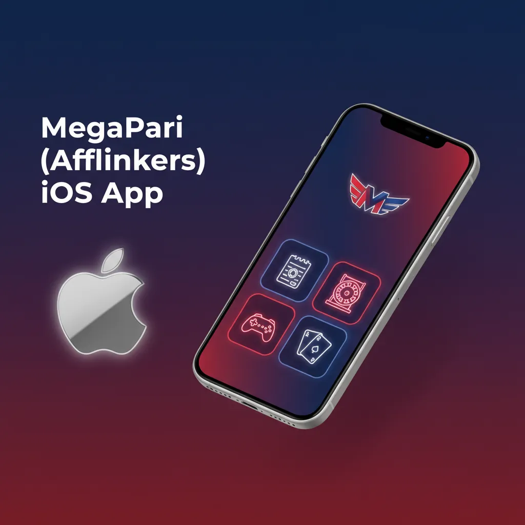 MegaPari iOS app for iPhone and iPad; free download, iOS 12+, 150 MB, fast mobile experience with live betting and casino.
