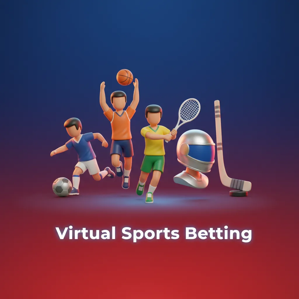 Virtual betting interface with icons for football, horse racing, greyhounds, basketball; fast RNG-driven fixtures.