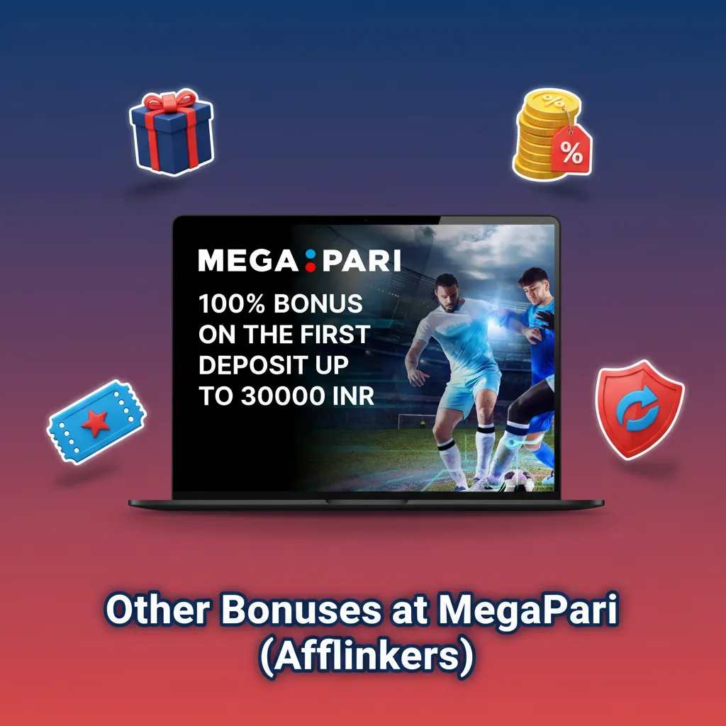 MegaPari bonuses: accumulator boost, weekly reload, VIP cashback, birthday offers, slot tournaments and drops.