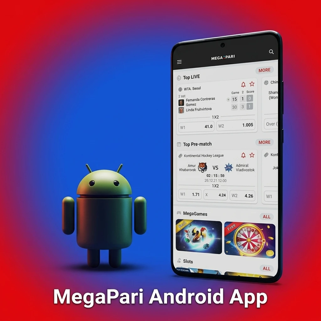 MegaPari Android app on phone: bet sports, live markets, and casino in Kenya with fast bet slips, quick payouts, easy install
